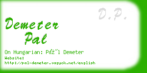 demeter pal business card